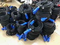 Câble d'extension monophasé de type CEE avec fiches mâles 16A/3pin et connecteurs femelles câble d'alimentation étanche