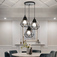Lampe suspendue LED multi-têtes OEM ODM, luminaire en fer pour îlot de cuisine, restaurant, salle à manger, lustre