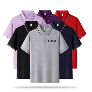 โลโก้แบบกำหนดเองสำหรับเสื้อโปโล ผ้าฝ้ายถัก OEM เสื้อยืดเปล่าปักลายสำหรับกอล์ฟ เสื้อโปโลธุรกิจแบบปรับแต่งได้สำหรับกอล์ฟ - Product Image 1