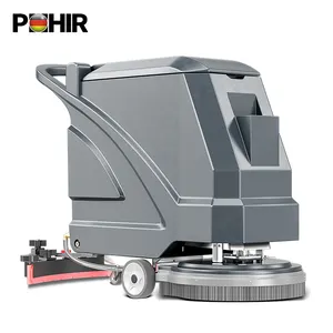 Automatic Floor Cleaning Scrubbing Machine Battery Powered Commercial Walk Behind Cordless Concrete Floor Scrubber