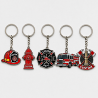 Porte-clés personnalisés en gros de haute qualité pour pompiers : casque, hydrant, design souvenirs de la lutte contre l'incendie, porte-clés pour le personnel des services incendie