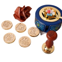 Hibou crème glacée fleur animal ours arbre feuille 3D événement papeterie Présent personnalisé Cadeau laiton cire sceau timbre tête