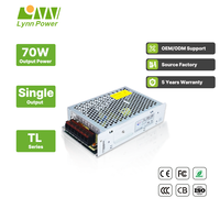 Fuente de Alimentación Conmutada LYNN TONGLI Industrial para Exteriores, 12V 70W AC-DC, Salida Única, 6A, 80% de Eficiencia, Garantía de 5 Años