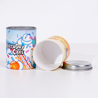 Boîte en tube de papier personnalisée, écologique, cylindrique, vide, pour emballage de crème glacée ou de compléments alimentaires, avec estampage de logo