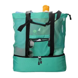 Beste verkauf isolierte kühltasche strand zwei-schicht schulter tasche für lebensmittel lagerung und reise liefert