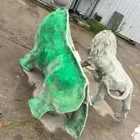 Grand moule de lion en ABS pour statues de jardin en béton/ciment Barres d'armature à forte résistance à l'intérieur de la décoration de cour extérieure