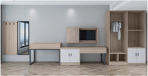 ชุดเตียงไม้ขนาดคิงไซส์ดีไซน์ทันสมัยเฟอร์นิเจอร์คุณภาพสูงสำหรับโรงแรมห้องนอนอพาร์ทเมนต์หรือวิลล่า - Product Image 2