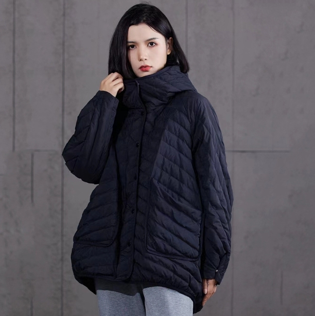 Power Punch 2025 Autumn and Winter Loose Oversized Hooded Large Pocket Down Jacket