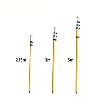 Station totale pour la mesure de poteaux prismatiques, de poteaux en carbone, de bipodes, de trépieds, support de 2 m, 3 m, 5 m, mesure GPS/RTK