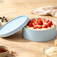 Scatola Cilindrica in Cartone Riciclabile Personalizzata per Dolci, Tiramisù, Cheesecake, Confezione di Lusso per Torte