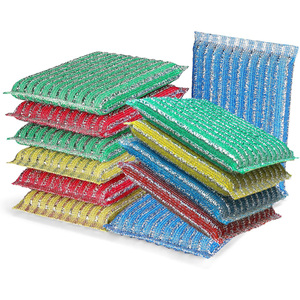 Three Color Non <b>Scratch</b> Sponge Scouring <b>Pads</b> Kitchen Scourer Cleaning Scrubber Washing Towels Wiping Rags Sponge Scouring <b>Pad</b> - Product Image 1