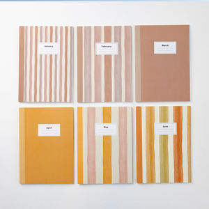 Set <span class=keywords><strong>di</strong></span> Agende Personalizzate A5 per 12 Mesi con Scatola, Design <span class=keywords><strong>a</strong></span> <span class=keywords><strong>Righe</strong></span> in Morbidi Colori Pastello, Ideali per Appunti, Pianificazione e Diario Quotidiano - Product Image 3