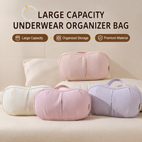 Bolsa Organizadora de Ropa Interior Portátil Personalizada para Viaje, Estuche de Almacenamiento de Sujetadores de Gran Capacidad, Bolsa de Embalaje para Lencería Colgante para Mujer
