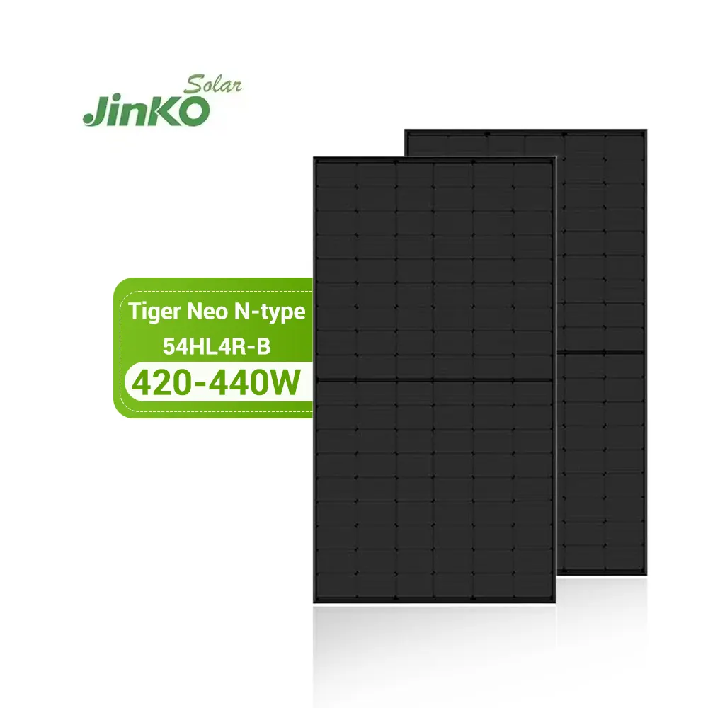 Jinko painéis solares Tiger Neo N-type 54HL4-B 400-420-440 Watt módulo jinko 410W painel todo preto pv para casa ues