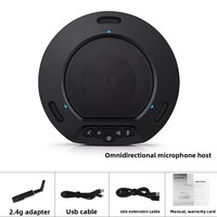 Microphone omnidirectionnel, audio haute définition, prise de son à 360°, autonomie de batterie longue durée, système de conférence sans fil pour