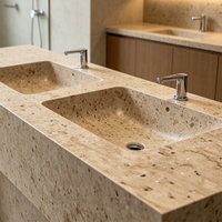 Panneau de surface solide, grande dalle, moderne, écologique, durable, pour table de hôtel, panneau mural de salle de bain