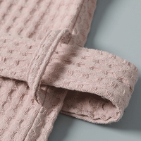 FF4269 Personnalisé Unisexe Léger Gaufre Peignoir Maison Manteau Absorbant Hôtel Spa Coton Peignoir