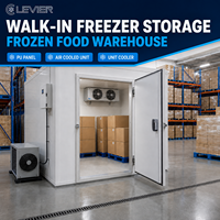 Chambre froide de boucherie pour le stockage de viande réfrigérée et congelée avec système de réfrigération intégré et assistance au projet
