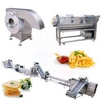 Volledig automatische productielijn voor gebakken aardappelchips/machine voor het produceren van frieten/verwerking van diepvriesfrieten