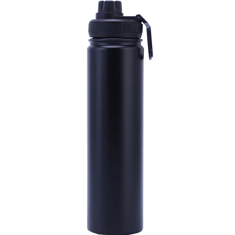 Bpa Free 500ml Black Matte Double Wall Weight Vacuum Water Bottles Sports Custom Insulate Stainless Steel Water Bottle handle