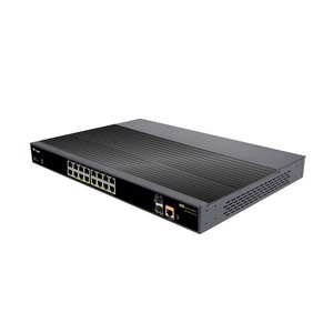 Commutateur réseau L2+ industriel Ethernet avec 16 ports 10/100/1000M + 2 ports SFP Uplink 100/1000M en fibre optique, géré (IPV4/IPV6) - Product Image 2