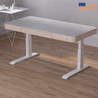 Bureau à domicile moderne gris bureau électrique debout hauteur réglable ordinateur et table de jeu 3 hauteurs prédéfinies pour bureau à domicile