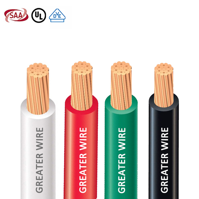 For UL 44 VW-1 MTW AWM Copper Wire with PVC Insulation 250mcm 500mcm Sizes 14 Awg MTW Appliance Wire 600V Rated Voltage for
