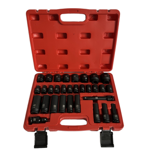 32-Piece 1/<span class=keywords><strong>2</strong></span> inci CR-V lengan pneumatik Set panjang pendek kelompok meriam udara Torx soket persegi selesai untuk DIY OEM untuk perbaikan - Product Image 1