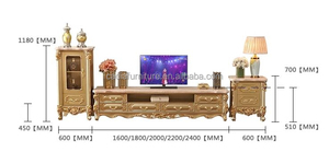 <span class=keywords><strong>Tv</strong></span> da salotto Color oro antico, Design europeo classico, top in marmo <span class=keywords><strong>Tv</strong></span>, tavolo intagliato a mano, porta <span class=keywords><strong>Tv</strong></span> di lusso - Product Image 6