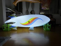 Ballon gonflable d'hélium de dirigeable avec le dirigeable RC de lumière de LED pour l'impression numérique extérieure/d'intérieur de publicité