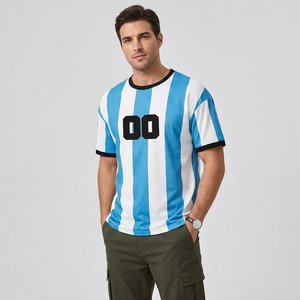 เสื้อเบสบอลผู้ชายแบบคัสตอม คอกลม แขนสั้น ผ้าตาข่ายระบายอากาศ โพลีเอสเตอร์ 100% พิมพ์ลายดิจิทัล เป็นมิตรกับสิ่งแวดล้อม เอวยางยืด - Product Image 2