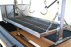 Parrilla de carbón argentina de 2 asadores giratorios automáticos - Acero con recubrimiento en polvo, sin humo, con carro, control táctil de seguridad contra llamas - Product Image 6