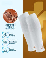 En gros Manchon de compression pour mollet en cuivre blanc pour le basketball, la course à pied, femmes et hommes, soulagement des périostites tibiales