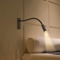 Lámpara de lectura moderna con cuello de cisne, lámpara de noche para hotel en Australia, luz de pared para hotel con certificación SAA Australia, lámpara de lectura para cama con certificación UL