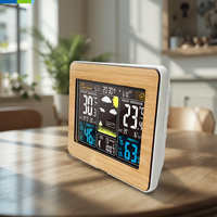 Station météo numérique LCD affichage couleur réveil capteur sans fil salon bureau utilisation batterie comprend baromètre