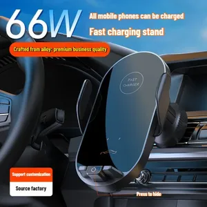 Nouveau <span class=keywords><strong>chargeur</strong></span> de <span class=keywords><strong>voiture</strong></span> sans fil à charge rapide 66W, support de téléphone intelligent à <span class=keywords><strong>induction</strong></span> pour grille d'aération, compatible iPhone Samsung <span class=keywords><strong>Huawei</strong></span> Xiaomi, accessoires auto - Product Image 1