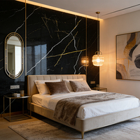 Panel de Pared Brillante Moderno y Flexible para Hoteles, Revestimiento Decorativo de PVC con Acabado Mármol de Alto Brillo, Insonorizante para Gimnasio, Baño y Sala de Estar