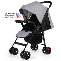 Poussette pliante légère Loopingfun avec cadre en acier inoxydable pour bébés de 0 à 36 mois, système de voyage facile à pousser