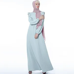 Saudi Muslim Latest Design Abaya Kaftan Style in Dubai Dress Abaya 2021 High Quality Wholesale Cotton Middle East Polyester