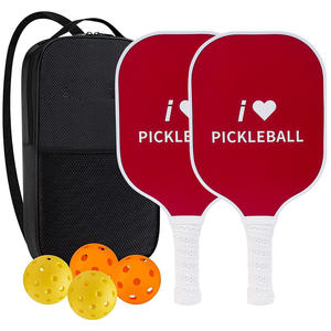 Paleta de Pickleball de Fibra de Vidrio Personalizada, Juego de Pickleball con 1 Bolsa de Transporte y 4 Pelotas, Raqueta de Pickleball con Empuñadura Ergonómica Acolchada - Product Image 2