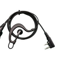Écouteur-Casque Compatible BinQi TYPE-K Interface 3,5 mm Double Bande avec Micro PTT Filaire pour Talkie-Walkie