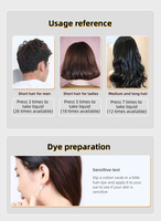MEIDU Champú Tinte para Cabello al por Mayor, Champú de Color Negro Instantáneo en Sobres, Tinte Mágico para el Cabello