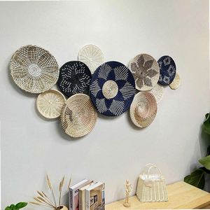 Decoración Boho del Suroeste para Resorts, Accesorios de Decoración de Madera de Bali, Platos de Pared de Mimbre para el Hogar, Últimos Modelos Económicos - Product Image 2