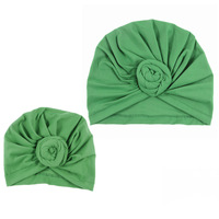 L589 2 unids/set mamá bebé sólido Donut sombreros sólido anudado Cap lindo caracoles recién nacido indio nudo turbante