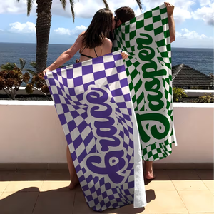 <span class=keywords><strong>Serviette</strong></span> de plage en microfibre à séchage rapide, sans sable, personnalisable avec nom, imprimé floral, pour piscine, bain, voyage et camping - Product Image 1
