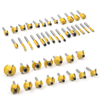 100 Uds. Herramientas de carpintería, juego de brocas para enrutador de madera de carburo de tungsteno, juego de brocas recortadoras de vástago de 1/4 pulgadas, cortador de fresado
