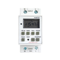 Interruptor Temporizador Semanal Programable 15A 30A, Relé Temporizador AC220V/230V, 16 Programas de Temporización para Lámparas y Equipos Domésticos
