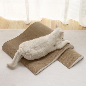 Papan Cakar Kucing Kertas Bergelombang Ramah Lingkungan Anti-Selip Tahan Aus Tanpa Lapisan Lepas Sofa Tempat Tidur Kucing Terintegrasi - Product Image 2