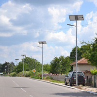 Lampadaire led avec pôle électriques, 65w, 2 pièces, projecteur de circulation