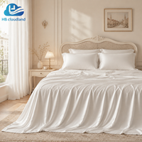 Ensemble de draps en bambou écologiques certifiés GOTS approuvés ISO9001 Cloudland, taille Queen, 6 pièces